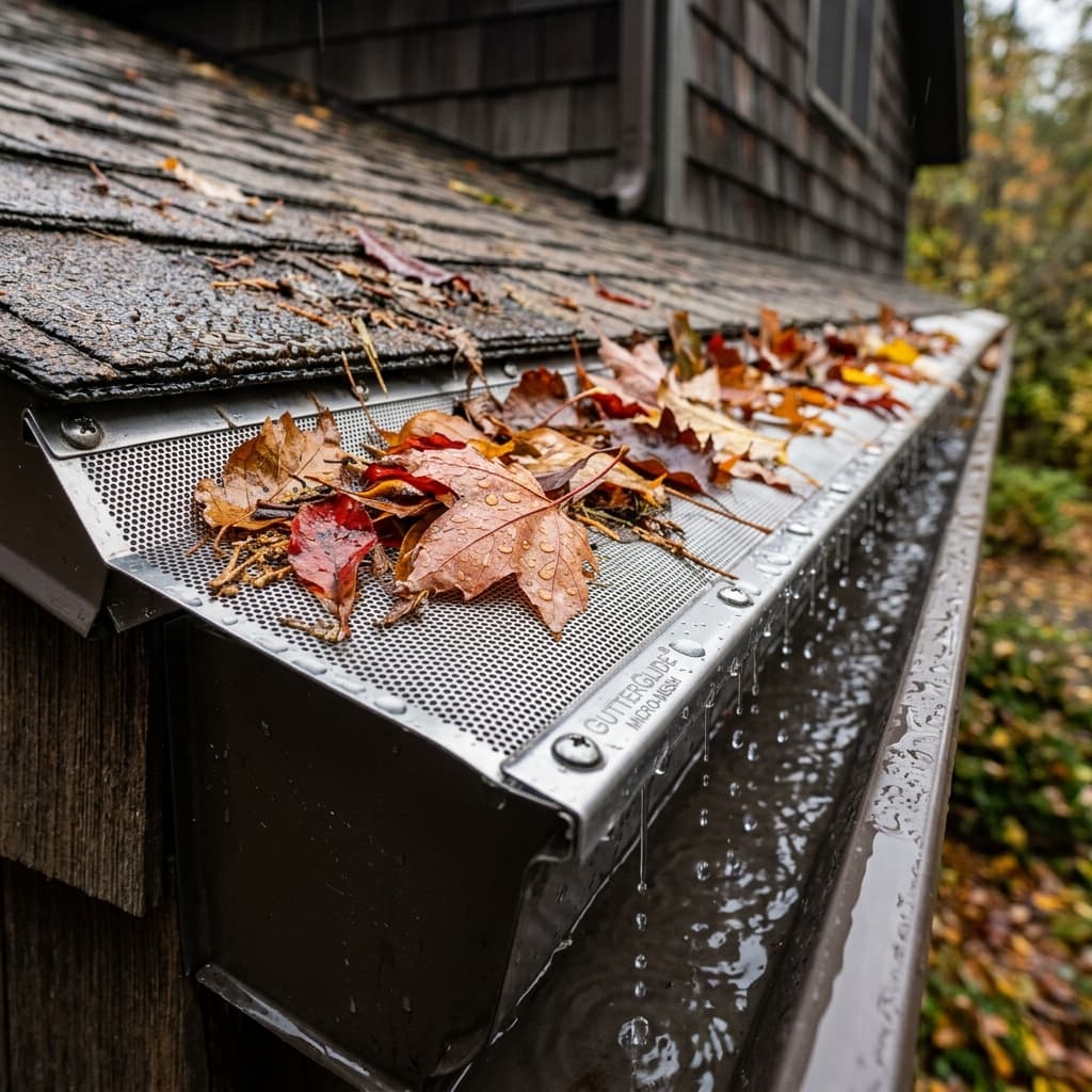 Eavestrough cleaning and installation services in Blackfalds Alberta by PeakFlow